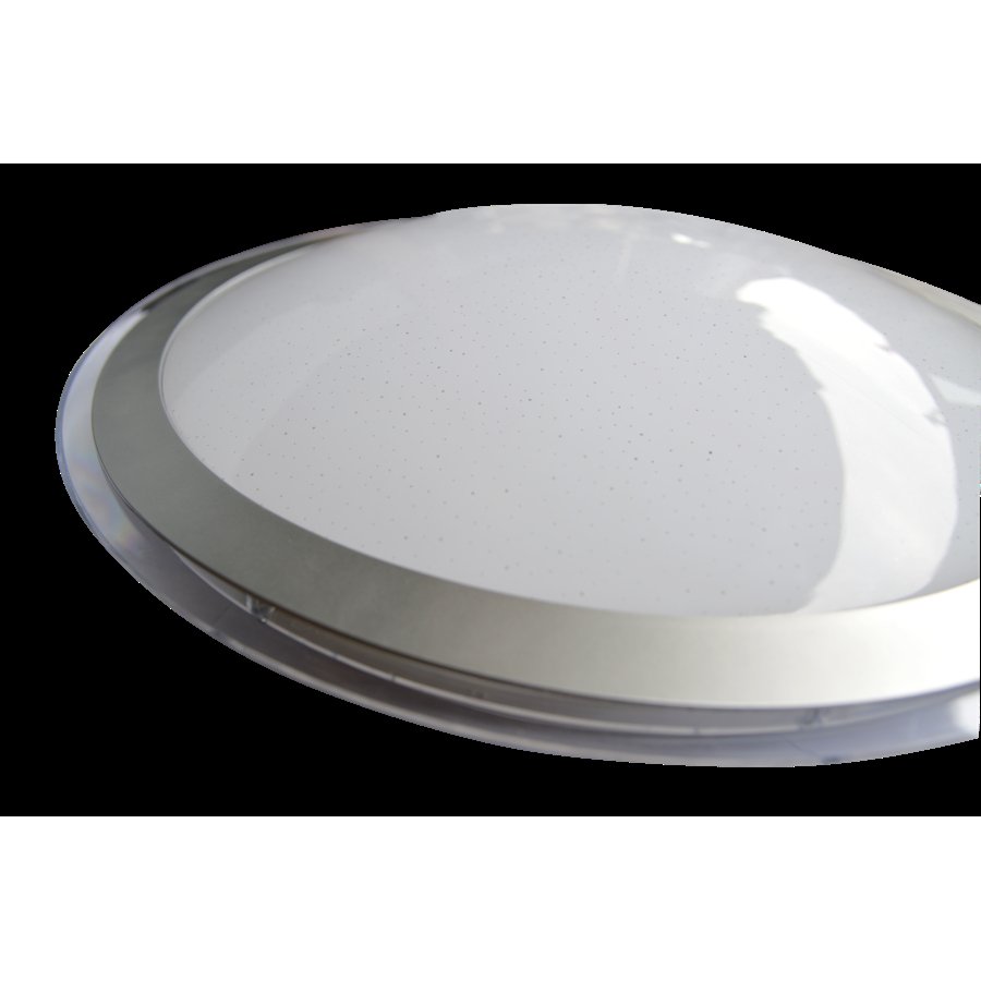 Astrid 53 LED Oyster Light in Satin/Silver/Clear