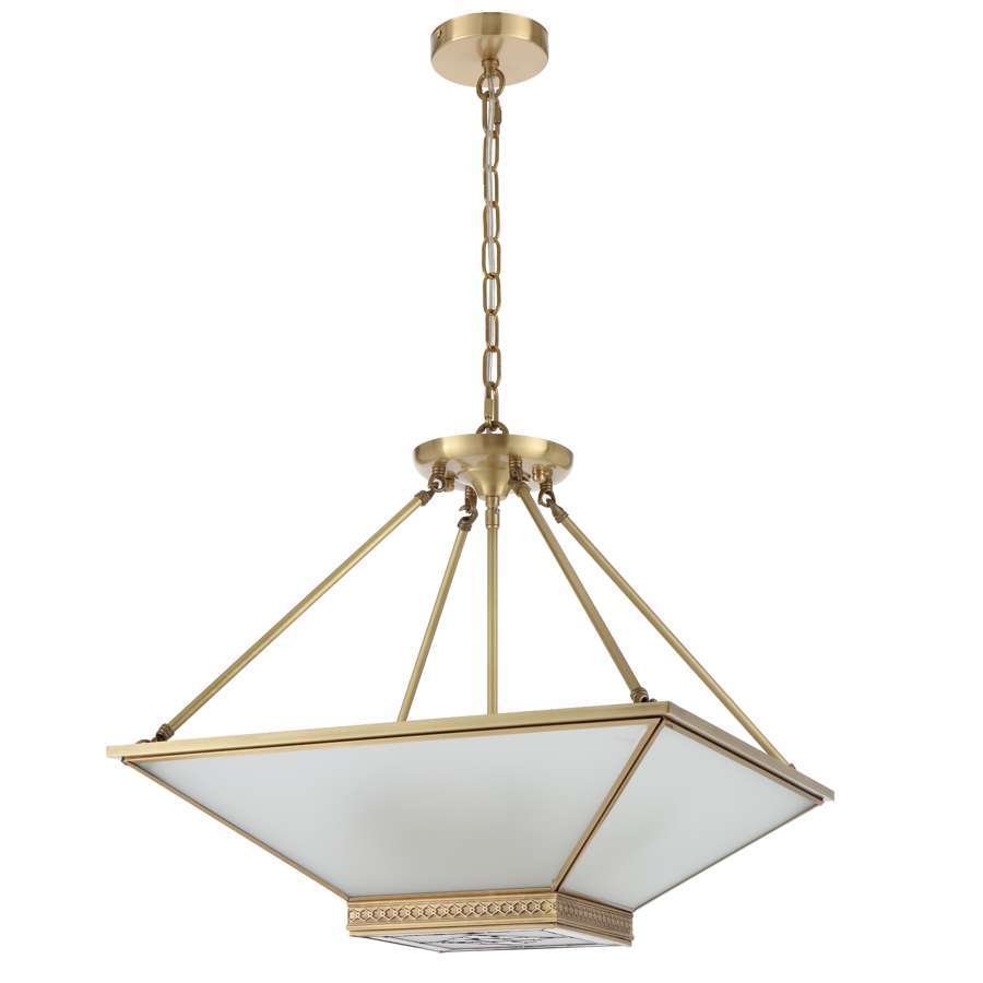 Bracci CTC Pendant Light 4Lt in Brass - Mases LightingTelbix