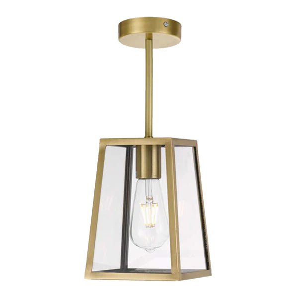Cantena 15 Industrial Pendant Light Small 1Lt in Antique Brass - Mases LightingTelbix