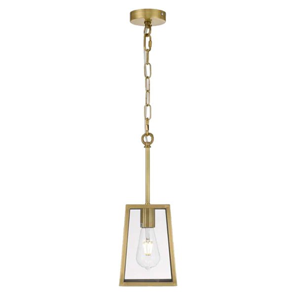 Cantena 15 Industrial Pendant Light Small 1Lt in Antique Brass - Mases LightingTelbix
