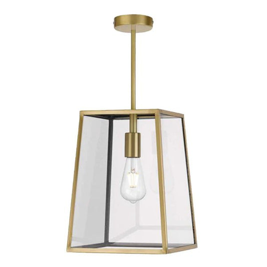 Cantena 25 Industrial Pendant Light Large 1Lt in Antique Brass - Mases LightingTelbix