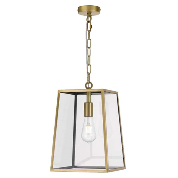 Cantena 25 Industrial Pendant Light Large 1Lt in Antique Brass - Mases LightingTelbix