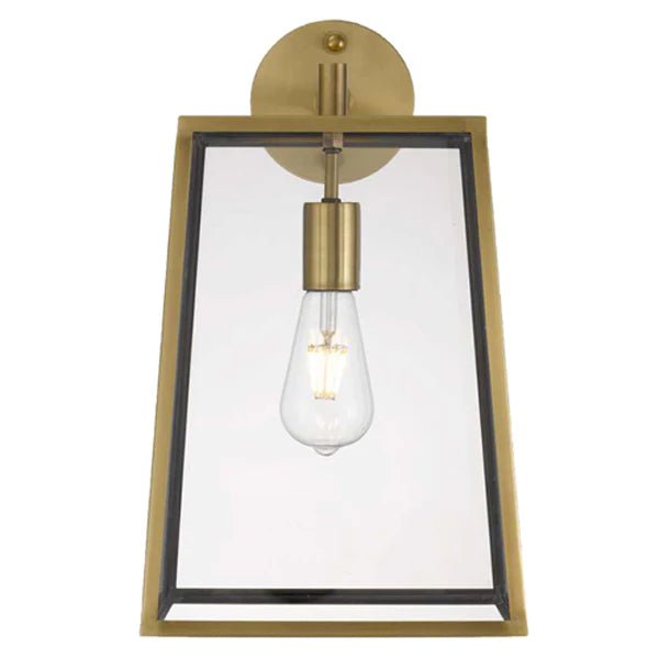 Cantena Outdoor Wall Light Large 1Lt in Antique Brass - Mases LightingTelbix
