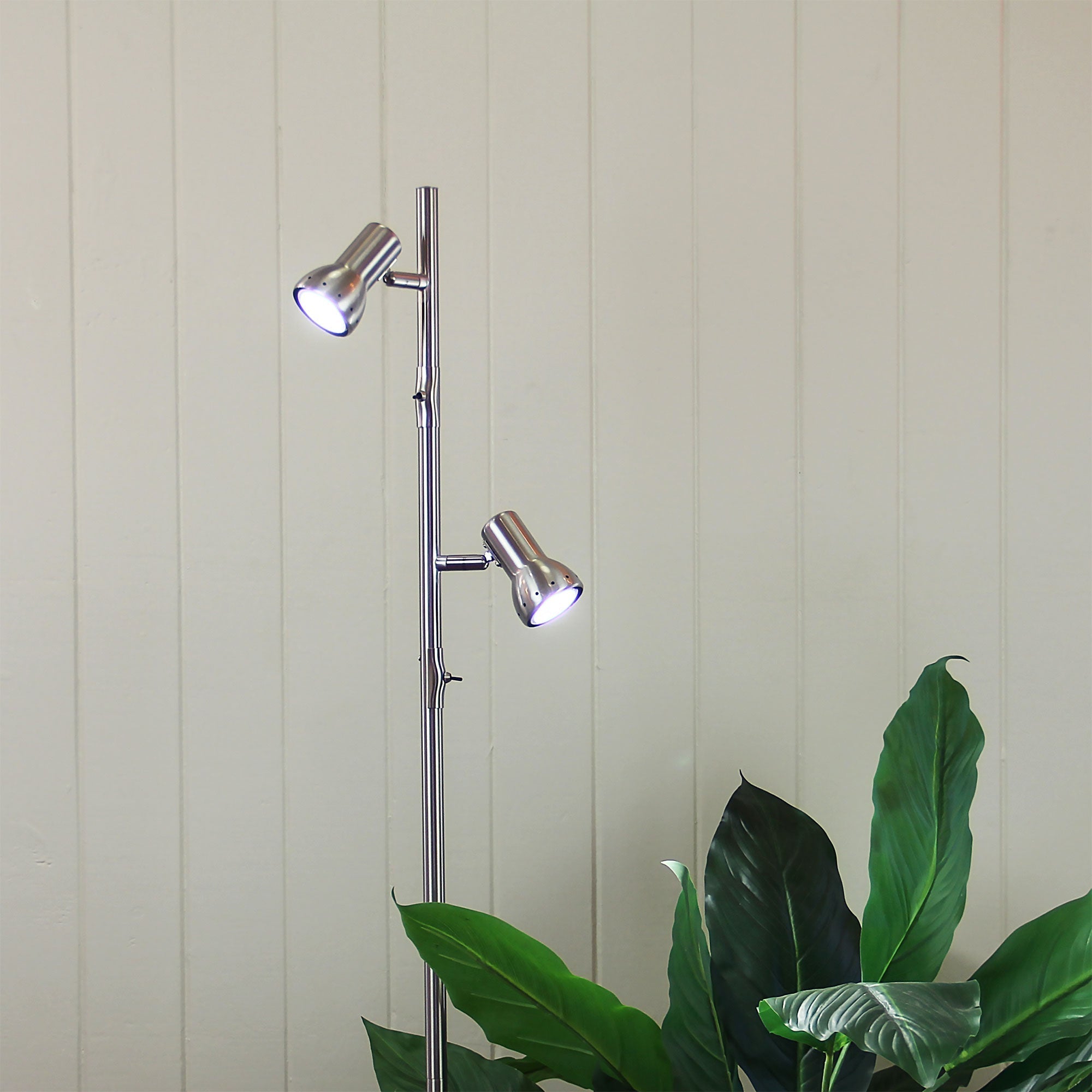 Daxam 2 Light Floor Lamp LED Brushed Chrome - SL98592BC - Mases LightingOriel Lighting