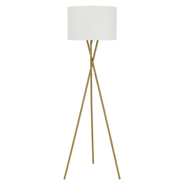 Denise Modern Tripod Floor Lamp 1Lt in Black, Red, White, Ivory or Wheat - Mases LightingTelbix
