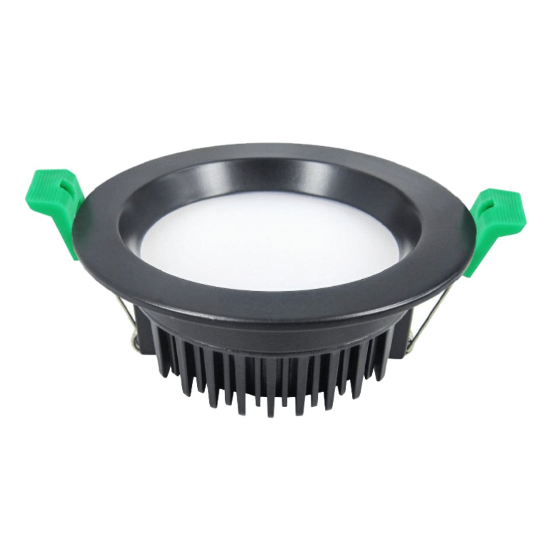 DL110C 13W tri-colour aluminium LED downlight, 90mm — Mases Lighting