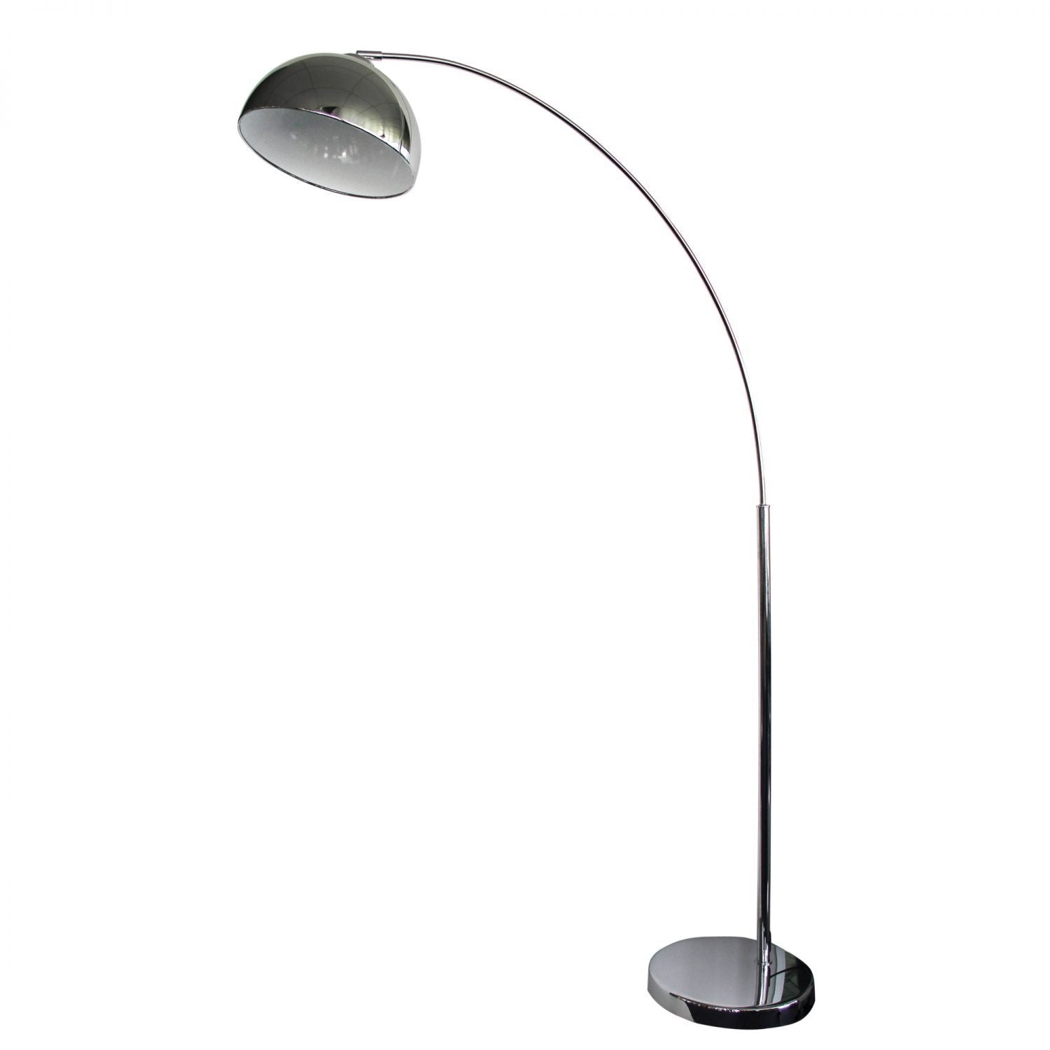 Dome 1 Light Floor Lamp Arc Chrome - Mases LightingOriel Lighting