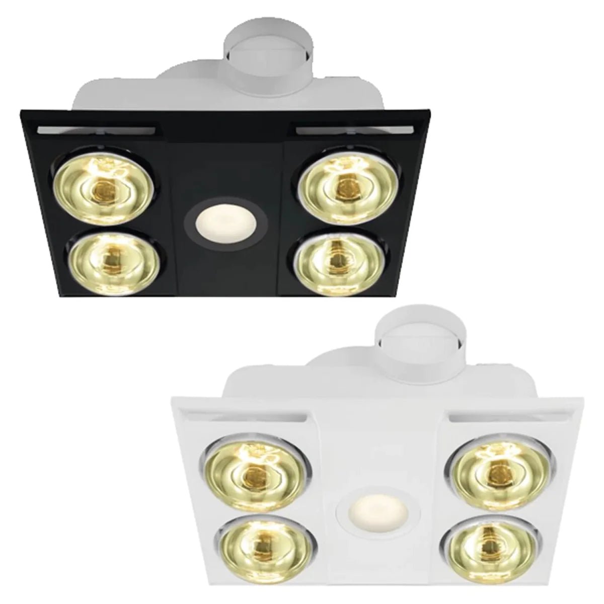 Eglo HEATFLOW Bathroom Heater & Light with 4 Heat Lamp - Mases LightingEglo