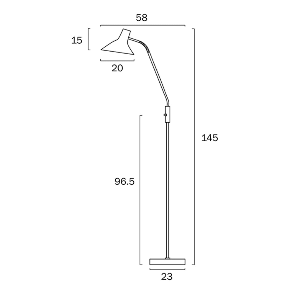Farbon Floor Lamp 1Lt Black - Mases LightingTelbix