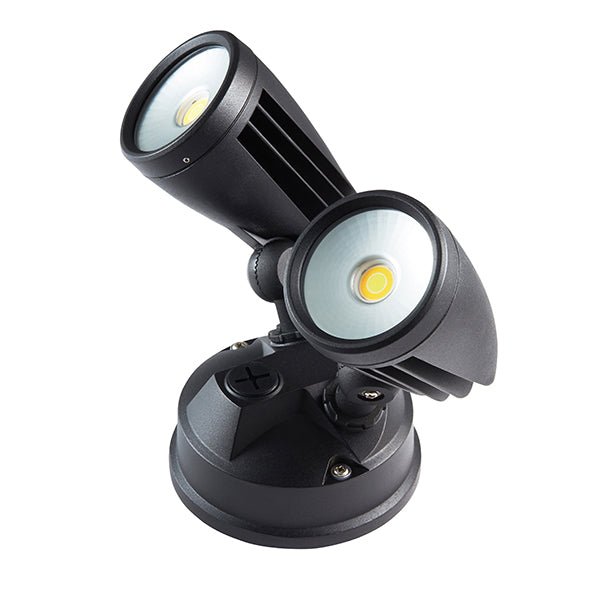 Fortress II Double Exterior LED Security Light 30w CCT in Black