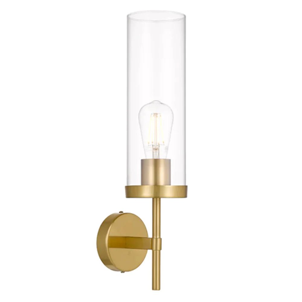 Garot Indoor Wall Light 1Lt in Gold/Clear - Mases LightingTelbix