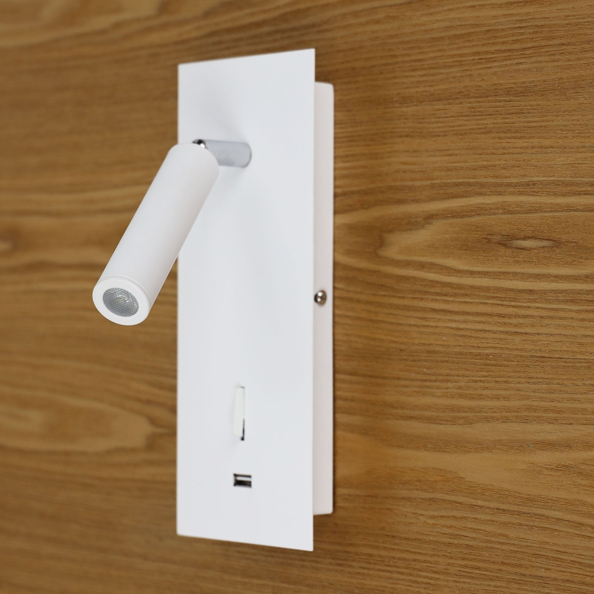 Hotel 3W Wall Light With USB 4000K White - OL52103WH - Mases LightingOriel Lighting
