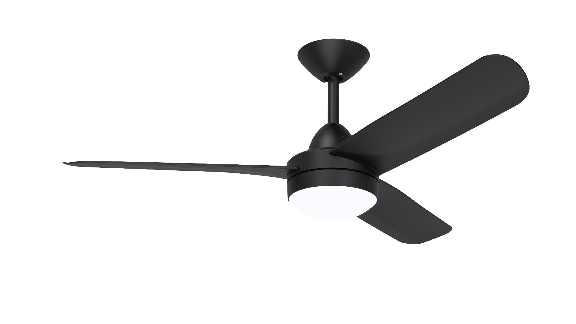 Hunter Pacific X-Over DC Ceiling Fan with CCT LED Light and Wall Control – Black 48″