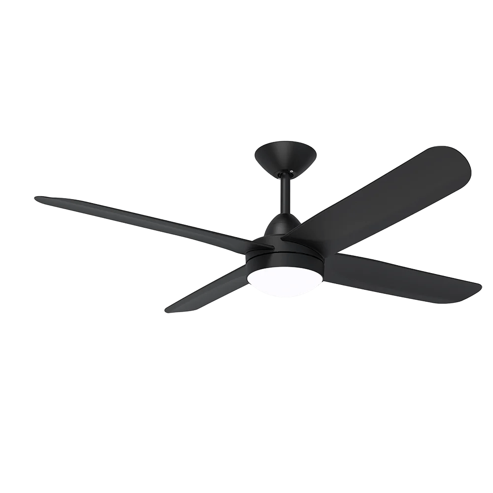 Hunter Pacific X-Over DC Ceiling Fan with CCT LED Light and Wall Control – Black 52″ - Mases LightingHunter Pacific