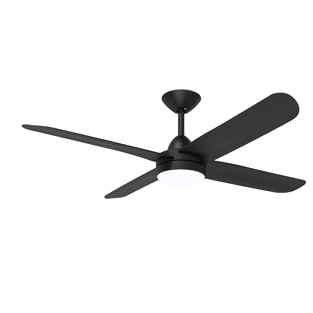 Hunter Pacific X-Over DC Ceiling Fan with CCT LED Light and Wall Control – Black 52″