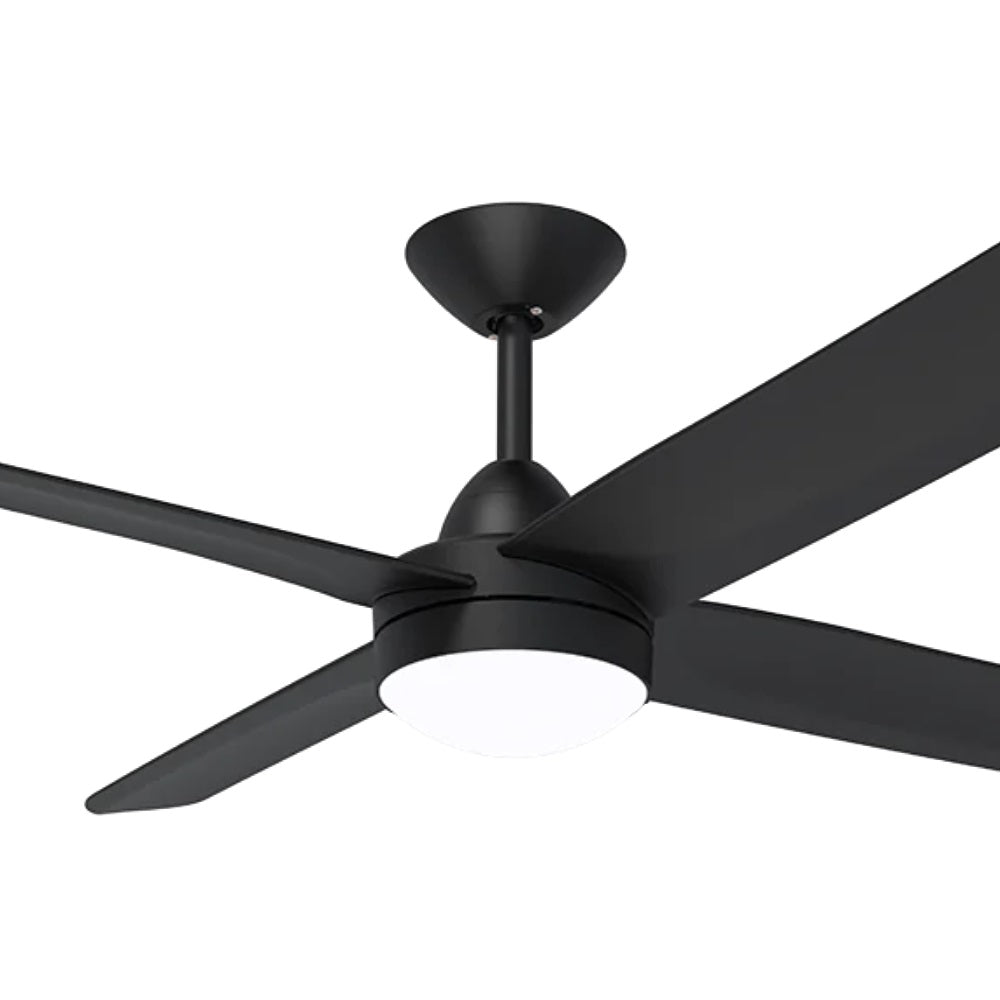 Hunter Pacific X-Over DC Ceiling Fan with CCT LED Light and Wall Control – Black 52″