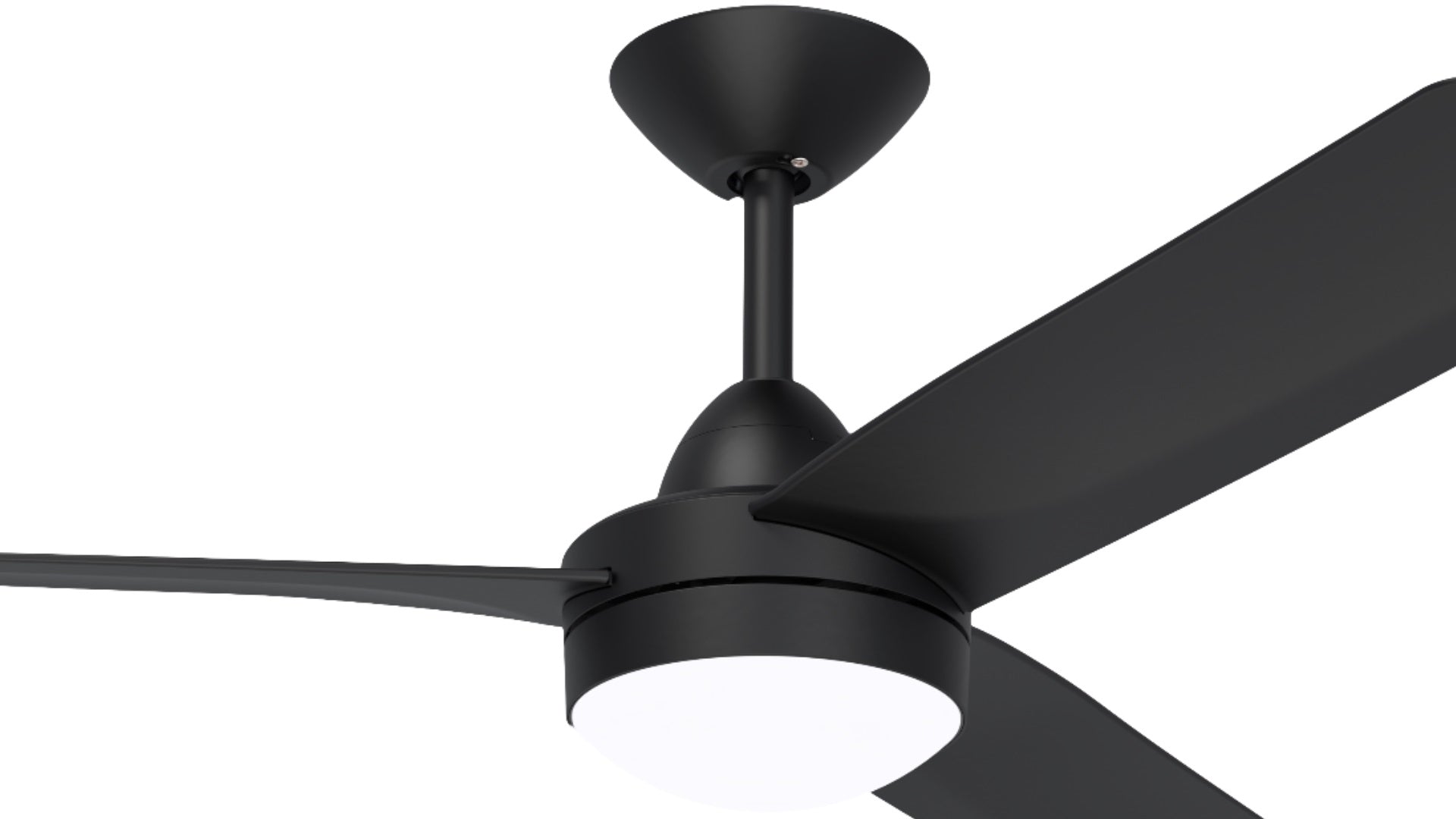 Hunter Pacific X-Over DC Ceiling Fan with CCT LED Light and Wall Control – Black 56″