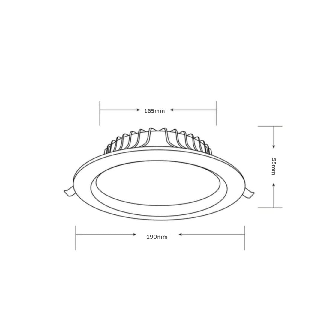 INFINITE 302 20W Tri-Colour LED Downlight 165mm cut out - Mases LightingLighting Creations