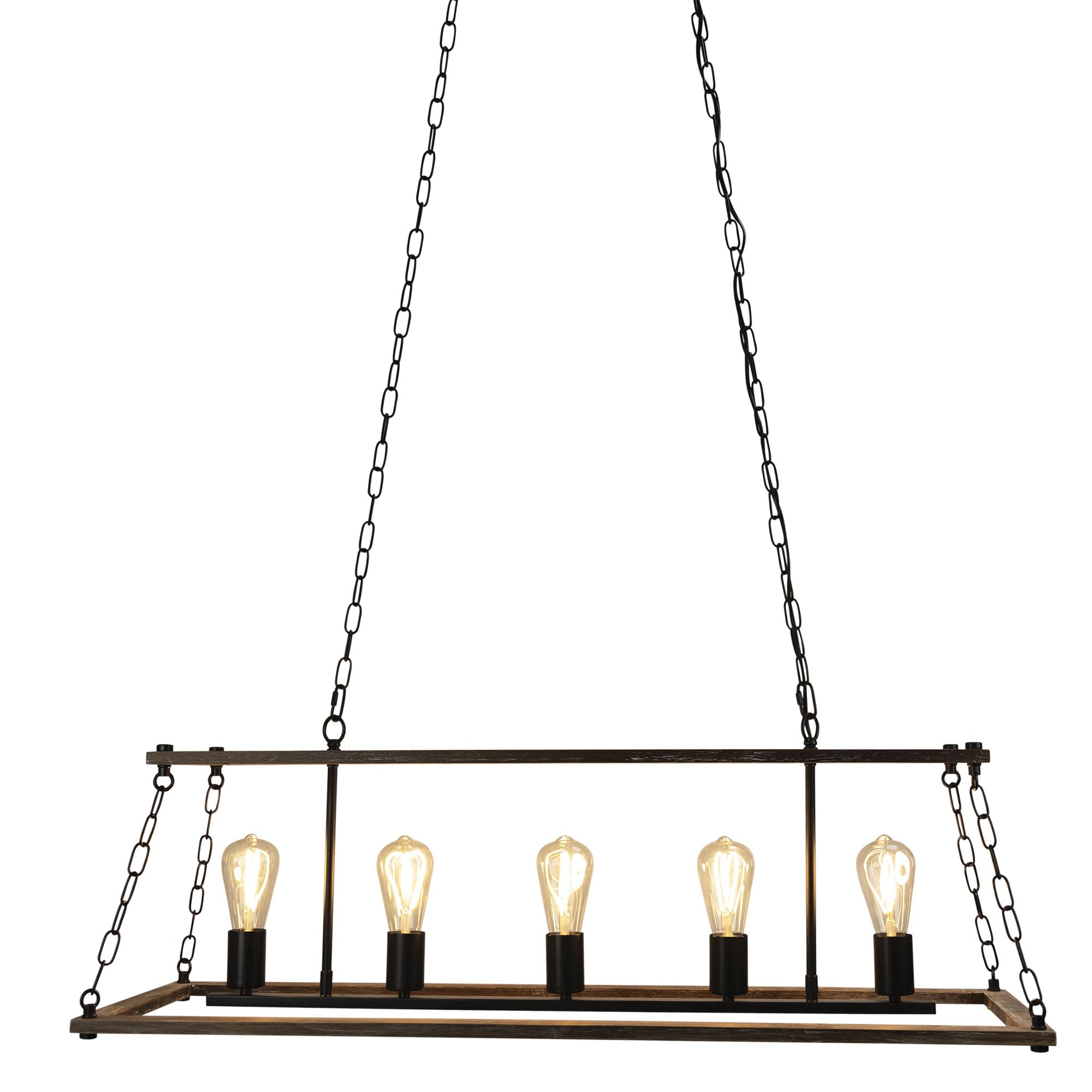 Island 5 Light Pendant Natural / Black - SL65115 - Mases LightingOriel Lighting