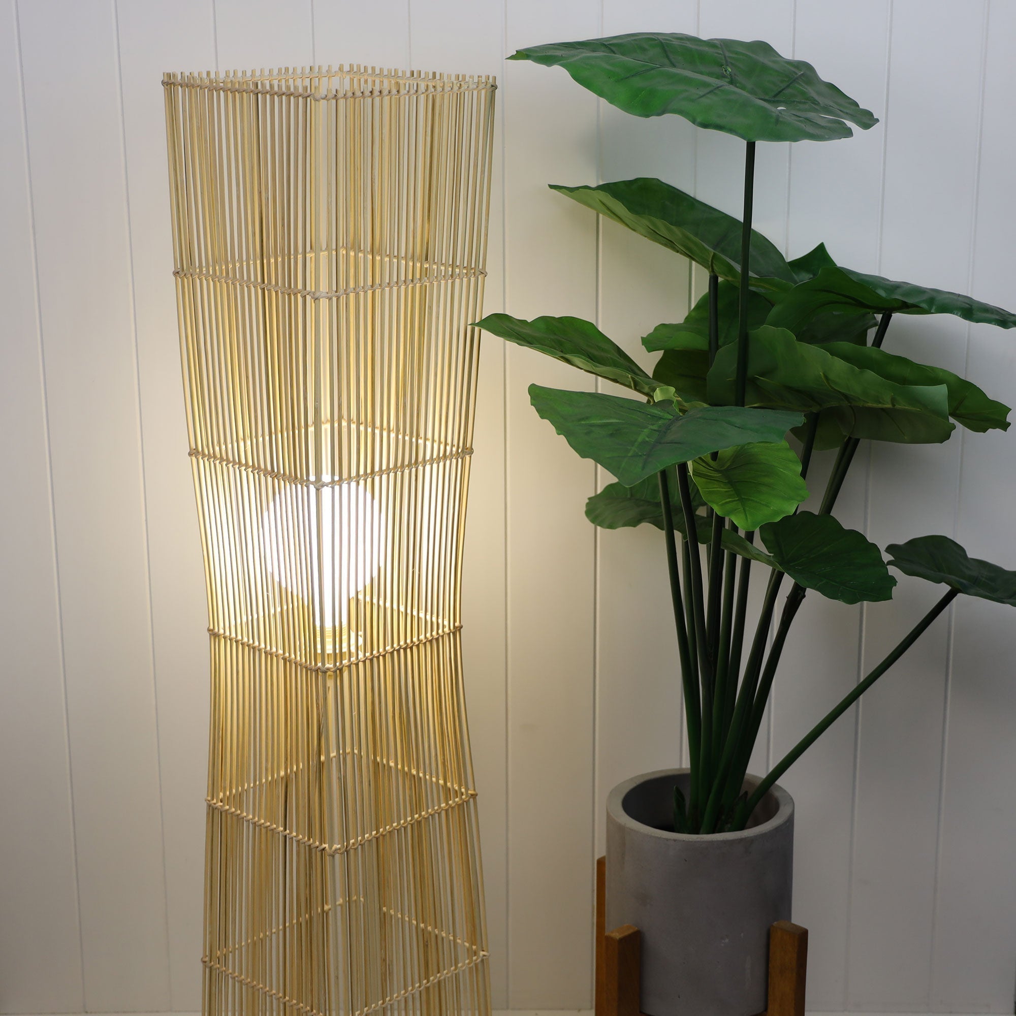 Jambi Natural Cane Floor Lamp - OL93255 - Mases LightingOriel Lighting