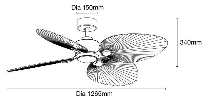Kingston DC 50″ Smart Ceiling Fan With WIFI Remote Control + LED light - Mases LightingMartec