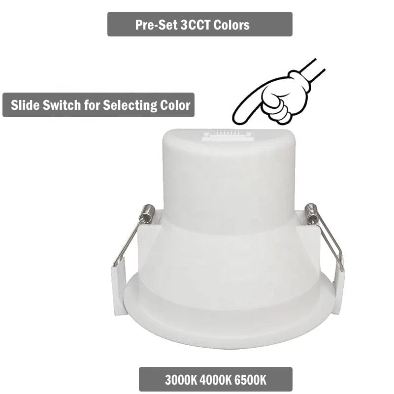 LC310 ultra-low glare downlight, 3000K/4000K/6000K tri-colour, 60° beam