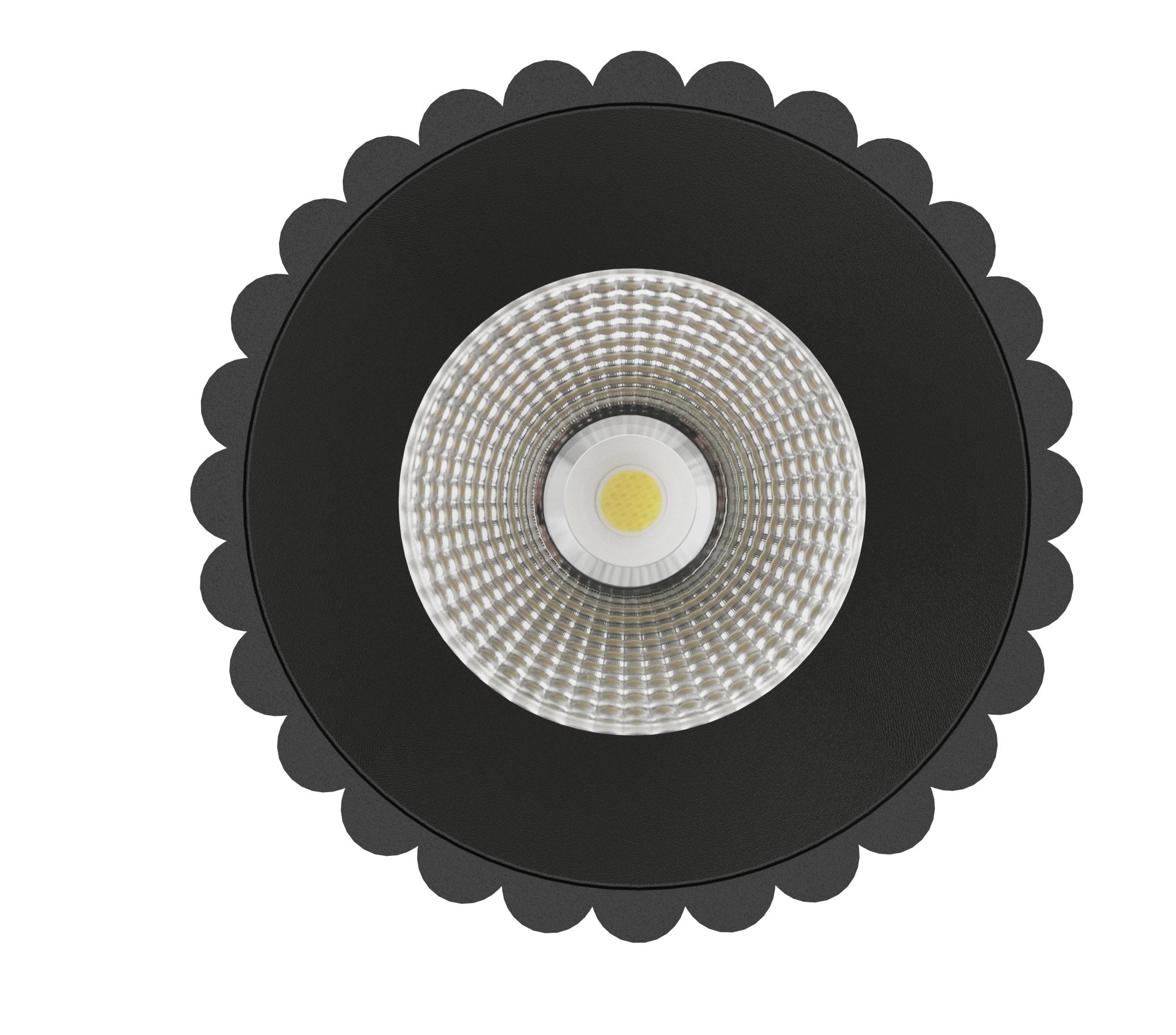 LC410 12W Ribbed Surface Mounted COB LED Downlight in Black - Mases LightingLighting Creations