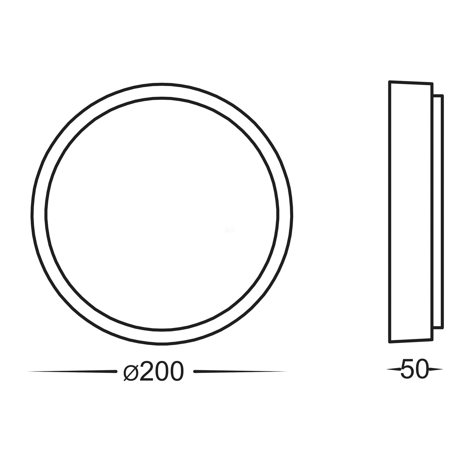 Liptor Surface Mounted LED Bunker Light Small CCT 10w in Black or White Havit Lighting - HV36051T