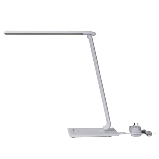 Luke LED White Desk Lamp Touch Dim USB Port - Mases LightingOriel Lighting