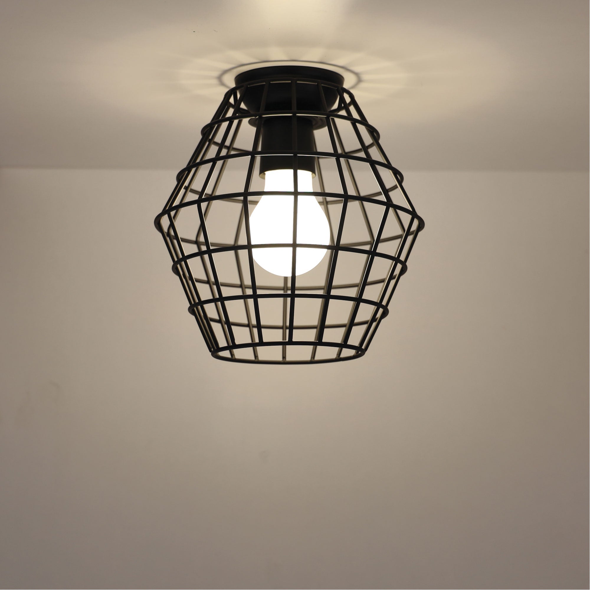 Maci Wire Retro Industrial DIY Shade Black 180mm - Mases LightingOriel Lighting