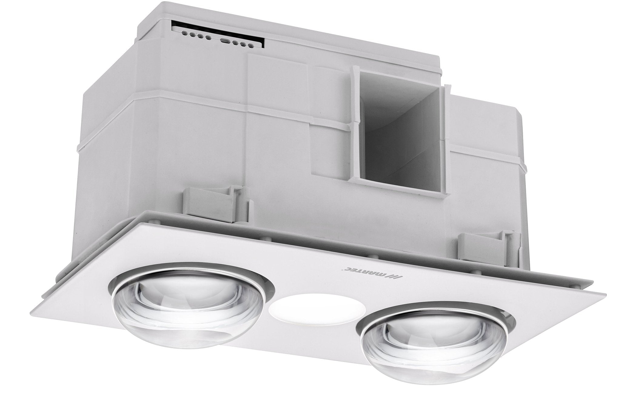 Martec Forme 2 3 in 1 LED Bathroom Heater & Exhaust Fan w/ Tricolour in White - Mases LightingMartec