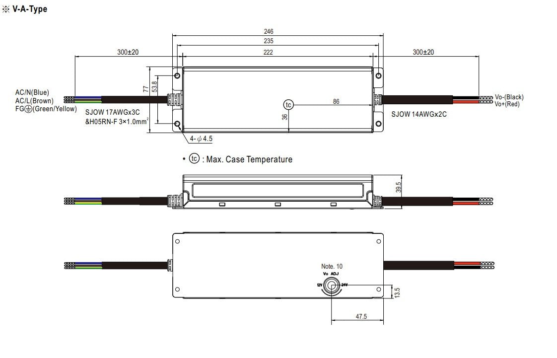 Meanwell Weatherproof DC Constant Voltage 12/24V 320W IP67 Driver - XLG-320-V-A - Mases LightingLighting Creations