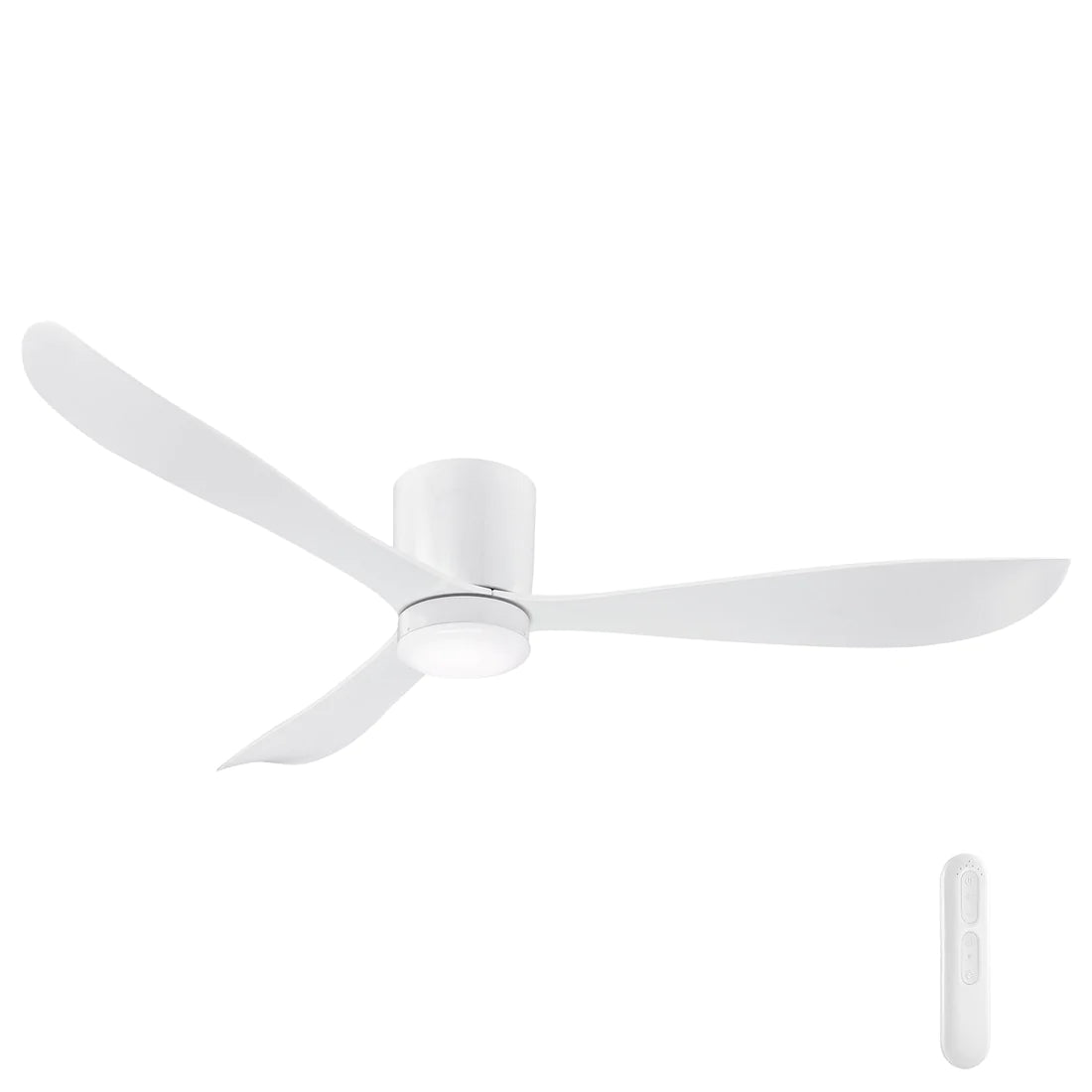 Mercator Instinct DC Ceiling Fan With LED Light And Remote White - Mases LightingMercator