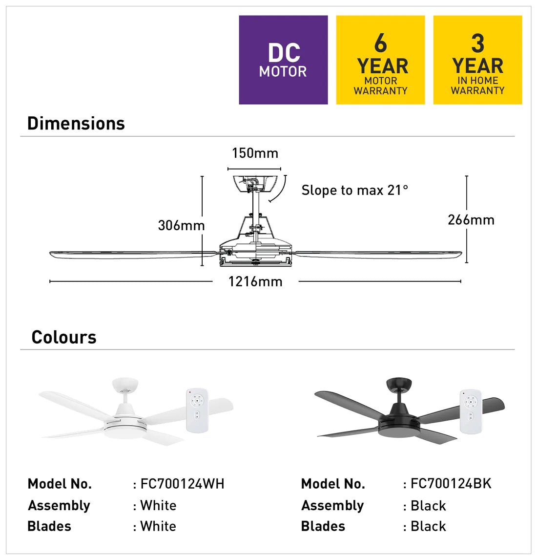 Mercator Nemoi Lite Ceiling Fan Black - Mases LightingMercator