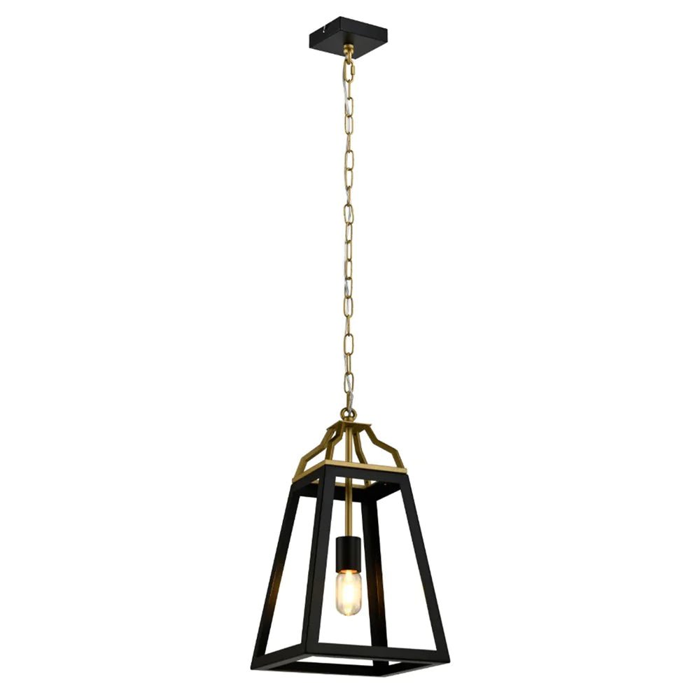 Monteal 1Lt Pendant Light in Antique Gold & Black - Mases LightingTelbix