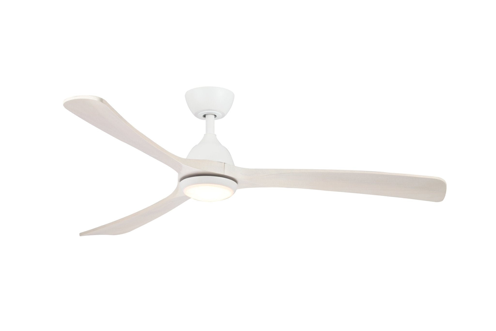 Norfolk 56” 1420mm 3 Timber Blade DC Remote & Smart Wi-fi Control Ceiling Fan with 18W Tricolour LED - Mases LightingMartec