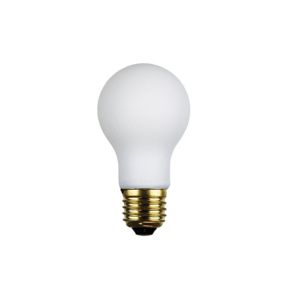 Oriel GLS - 6W LED Dimmable A60 Shape Matt White Glass Globe - B22/E27