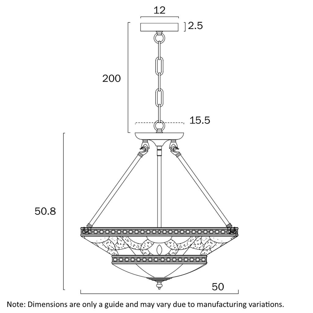 Orista CTC Pendant Light 6Lt in Brass - Mases LightingTelbix