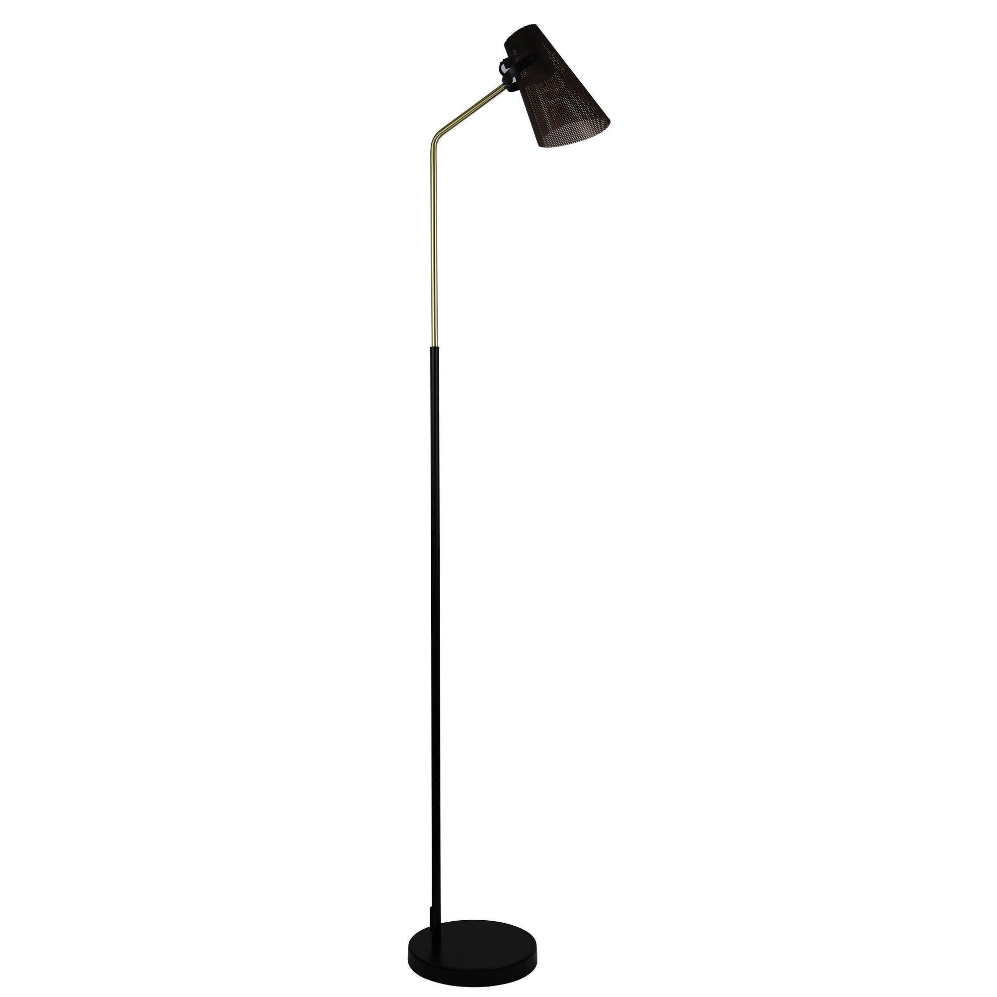 Perfo 1 Light Floor Lamp Black & Brass - SL98833AB - Mases LightingOriel Lighting