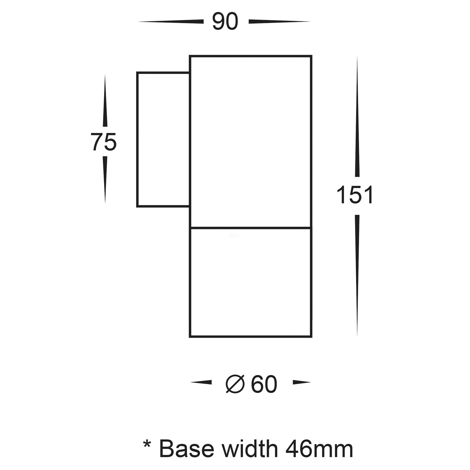 Piaz Stainless Steel Single Fixed Down Wall Light Havit Lighting - HV1171T - Mases LightingHavit Lighting
