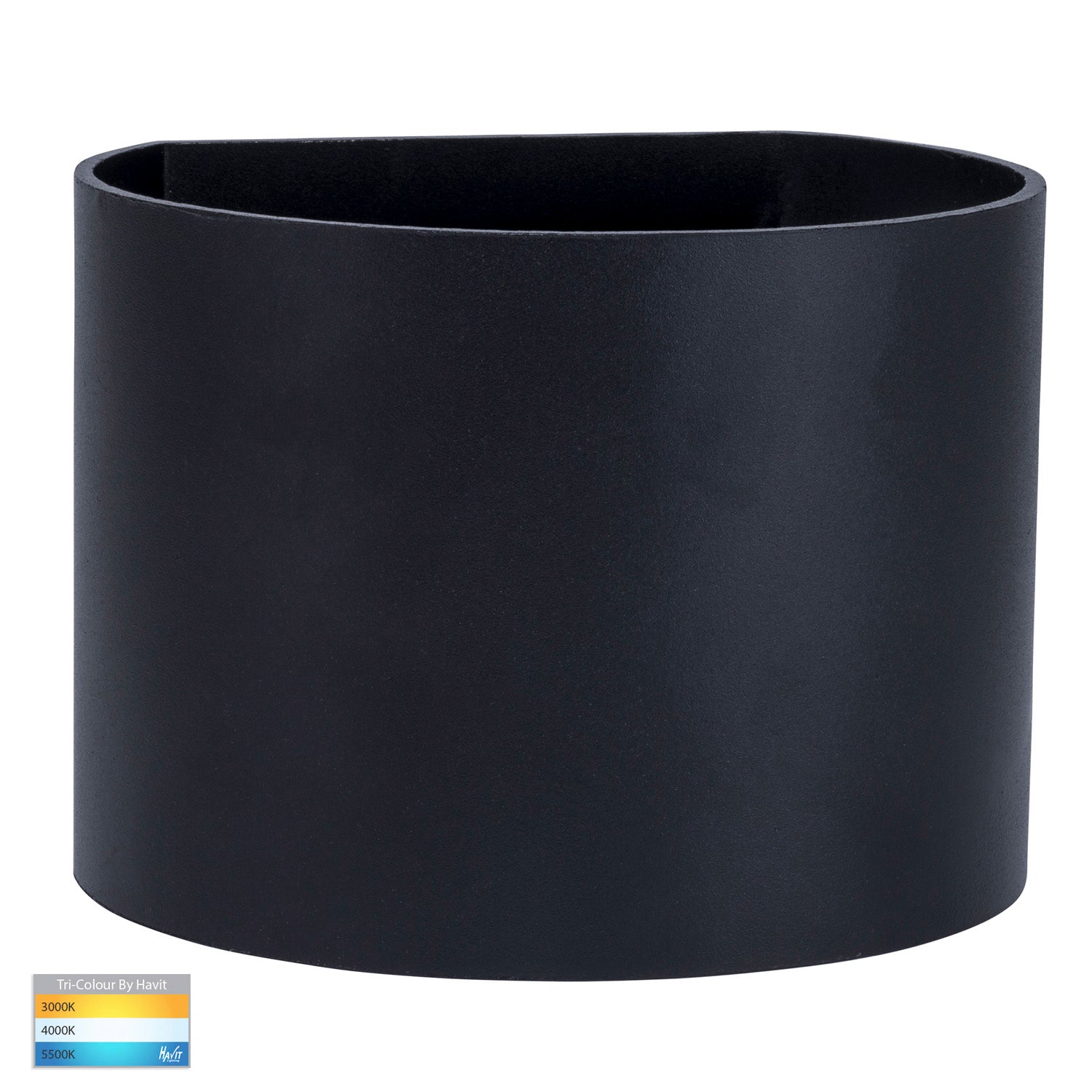 Rounded Outdoor LED Up/Down Wall Light Change Angle Of Light in Black or White Havit Lighting - HV3658T-XXX-RND - Mases LightingHavit Lighting