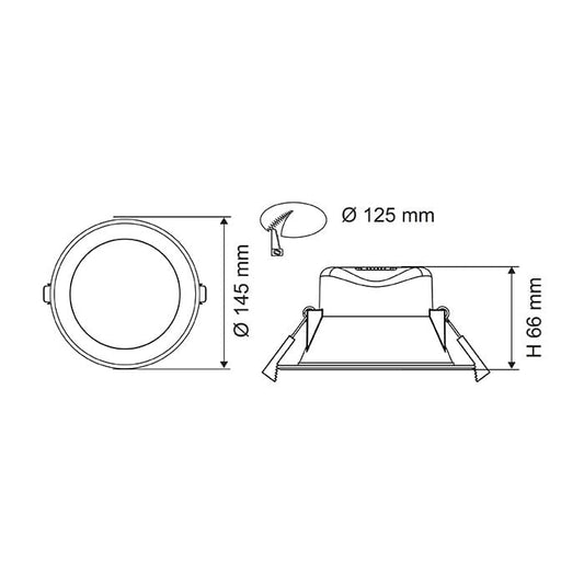 SAL 125mm WAVE S9066TC - 12W White - Mases LightingSAL