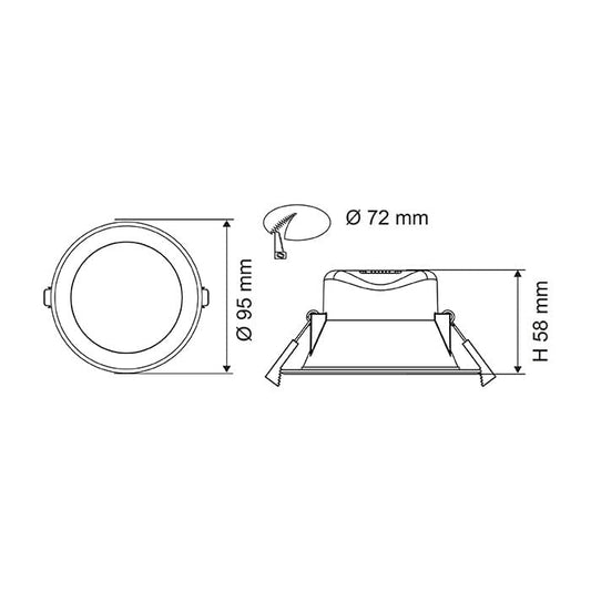 SAL 72mm WAVE S9064TC - 7W White - Mases LightingSAL