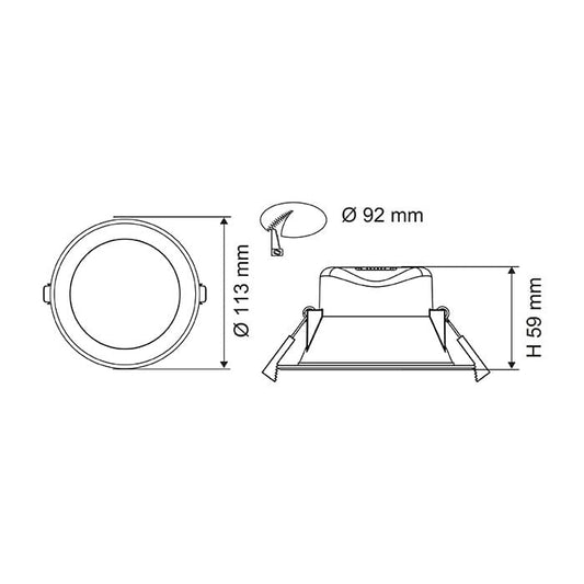 SAL 92mm WAVE S9065TC - 8W White - Mases LightingSAL
