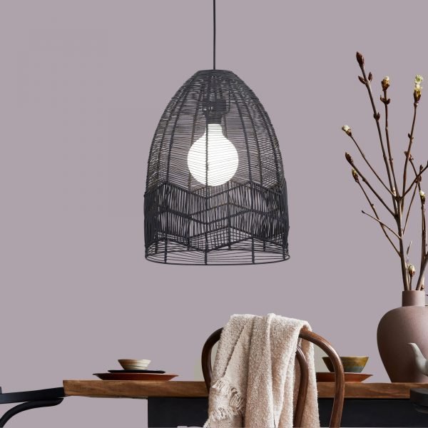 Serang DIY Pendant Black Rattan Cane - OL64457BK - Mases LightingOriel Lighting