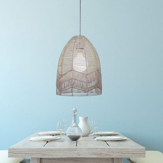 Serang DIY Pendant White Rattan Cane - OL64457WH - Mases LightingOriel Lighting