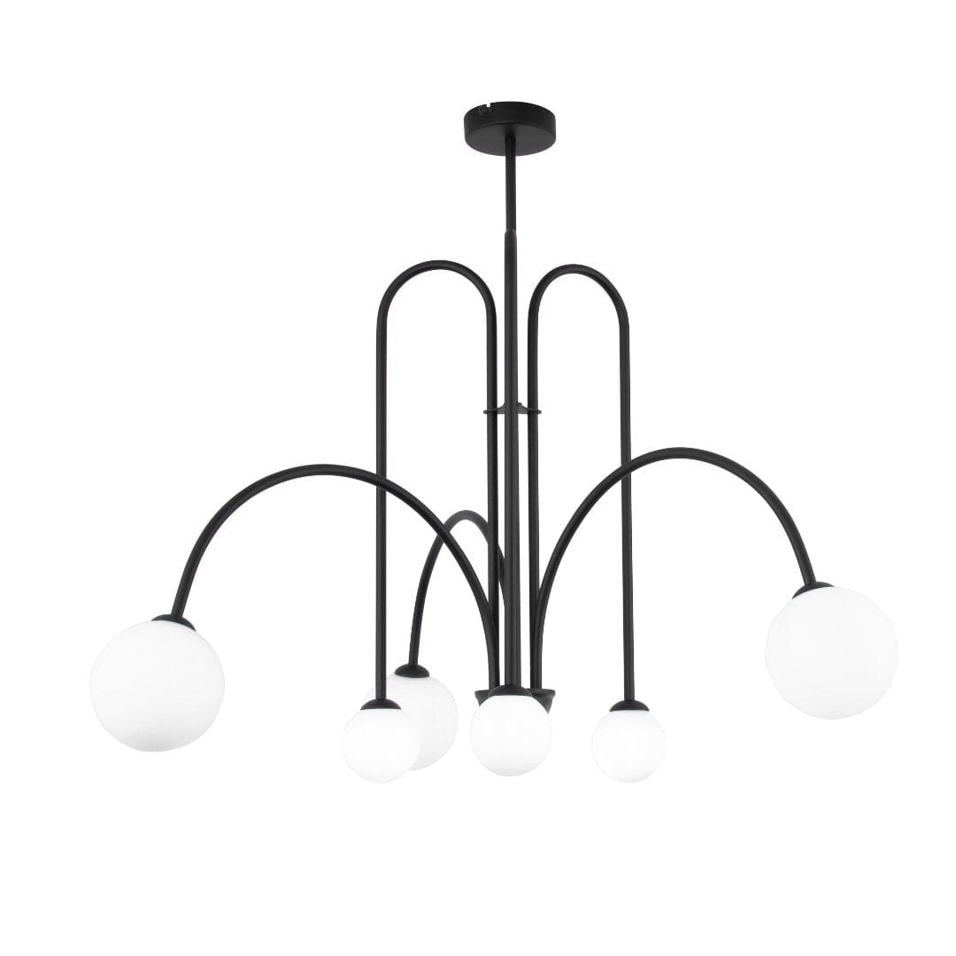 SESTINA Arched 6 Light Black Pendant - Mases LightingLighting Creations