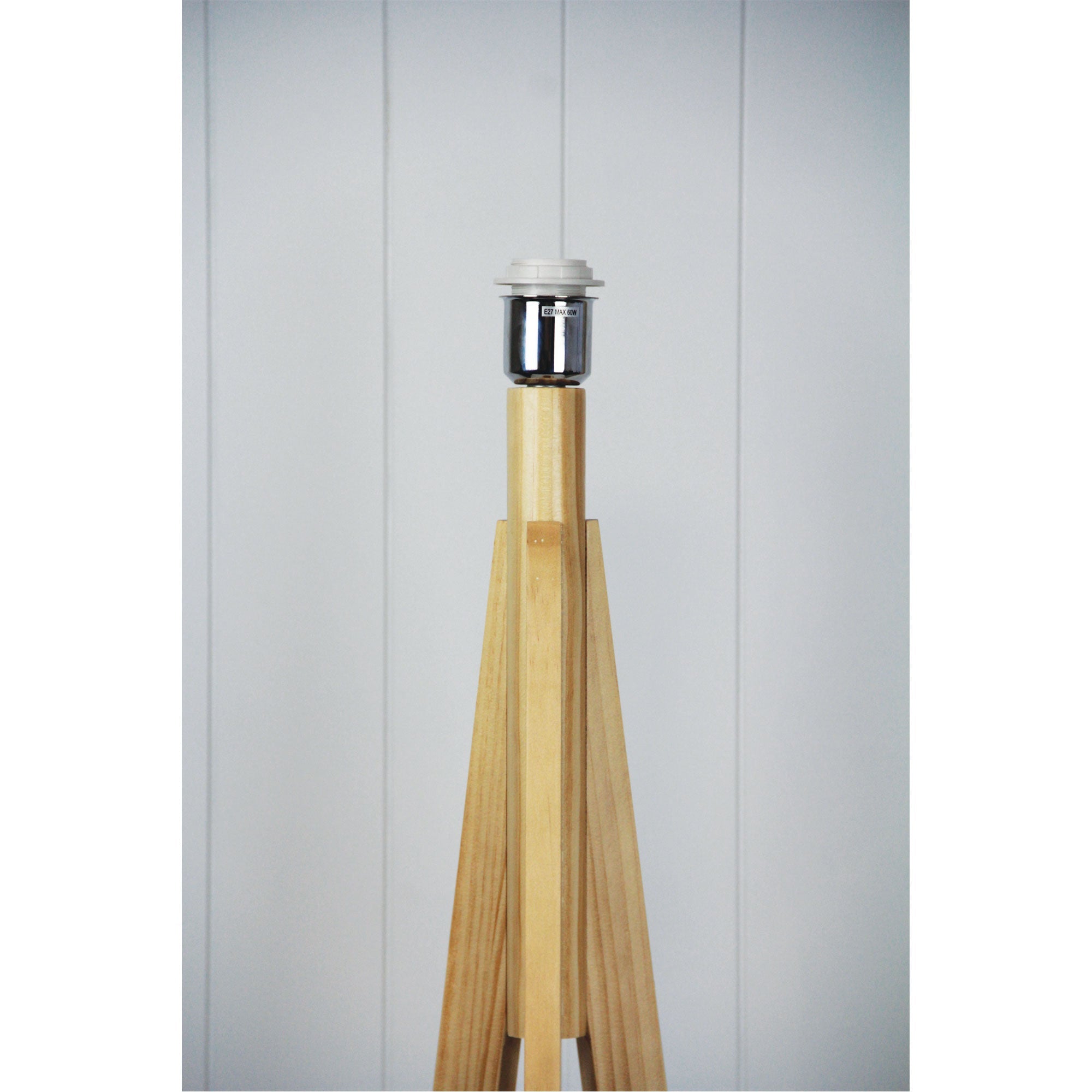 Stabb 1 Light Floor Timber Tripod Lamp Base - OL93283NAT - Mases LightingOriel Lighting