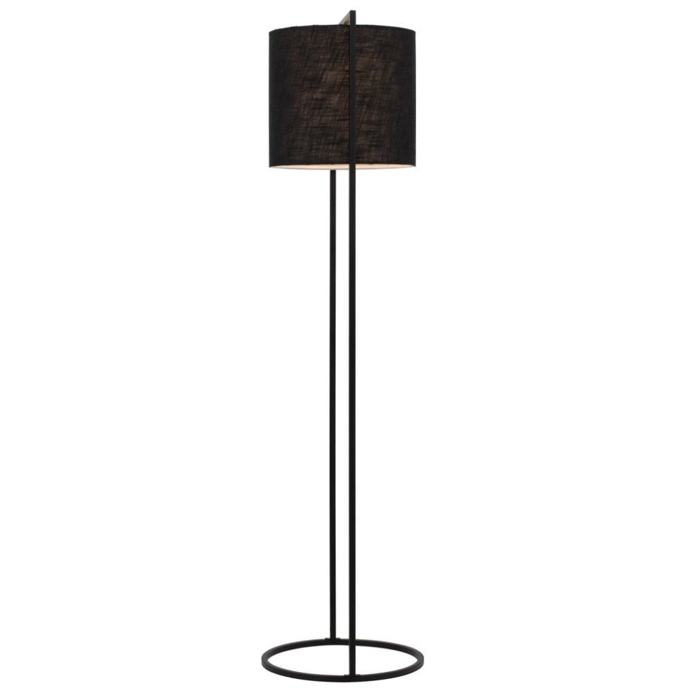 Telbix LOFTUS - Modern-Industrial Boxed Iron & Linen Floor Lamp - Mases LightingTelbix