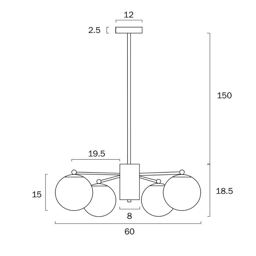 Telbix MARSTEN - 5 Light Pendant - Mases LightingTelbix